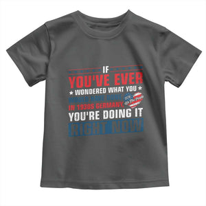 Anti Fascist Toddler T Shirt Political Activism Human Rights TS10 Dark Heather Print Your Wear