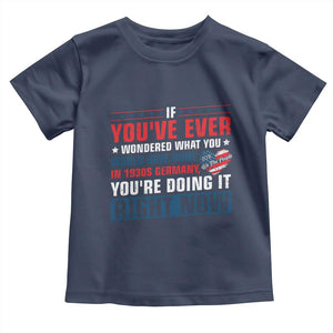Anti Fascist Toddler T Shirt Political Activism Human Rights TS10 Navy Print Your Wear