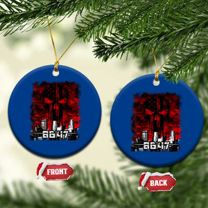 Retro 8647 Ceramic Ornament Vintage USA American Flag Skull TS10 1pc Blue Print Your Wear