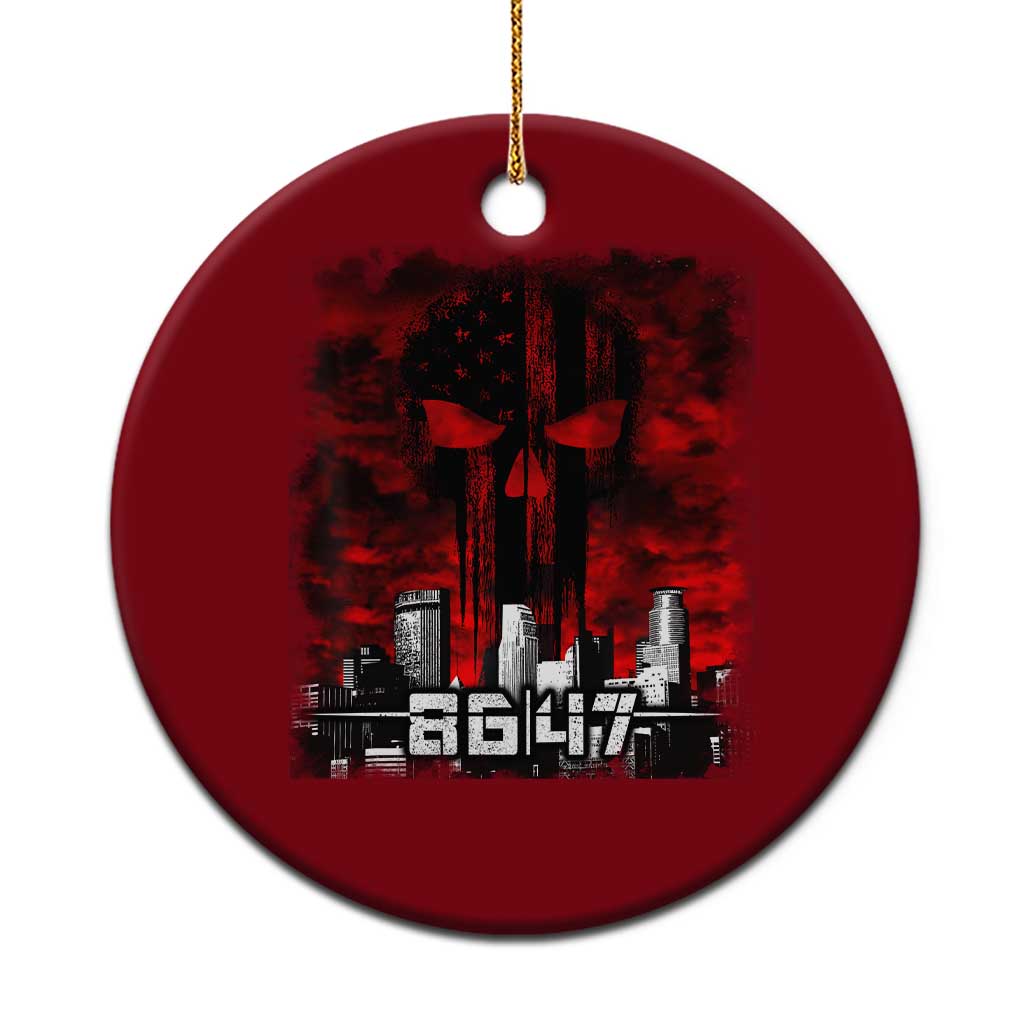 Retro 8647 Ceramic Ornament Vintage USA American Flag Skull TS10 1pc Red Print Your Wear