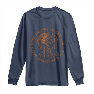 When Tyranny Becomes Law Rebellion Becomes Duty Long Sleeve Shirt We The People 1776 US Flag TS10 Navy Print Your Wear
