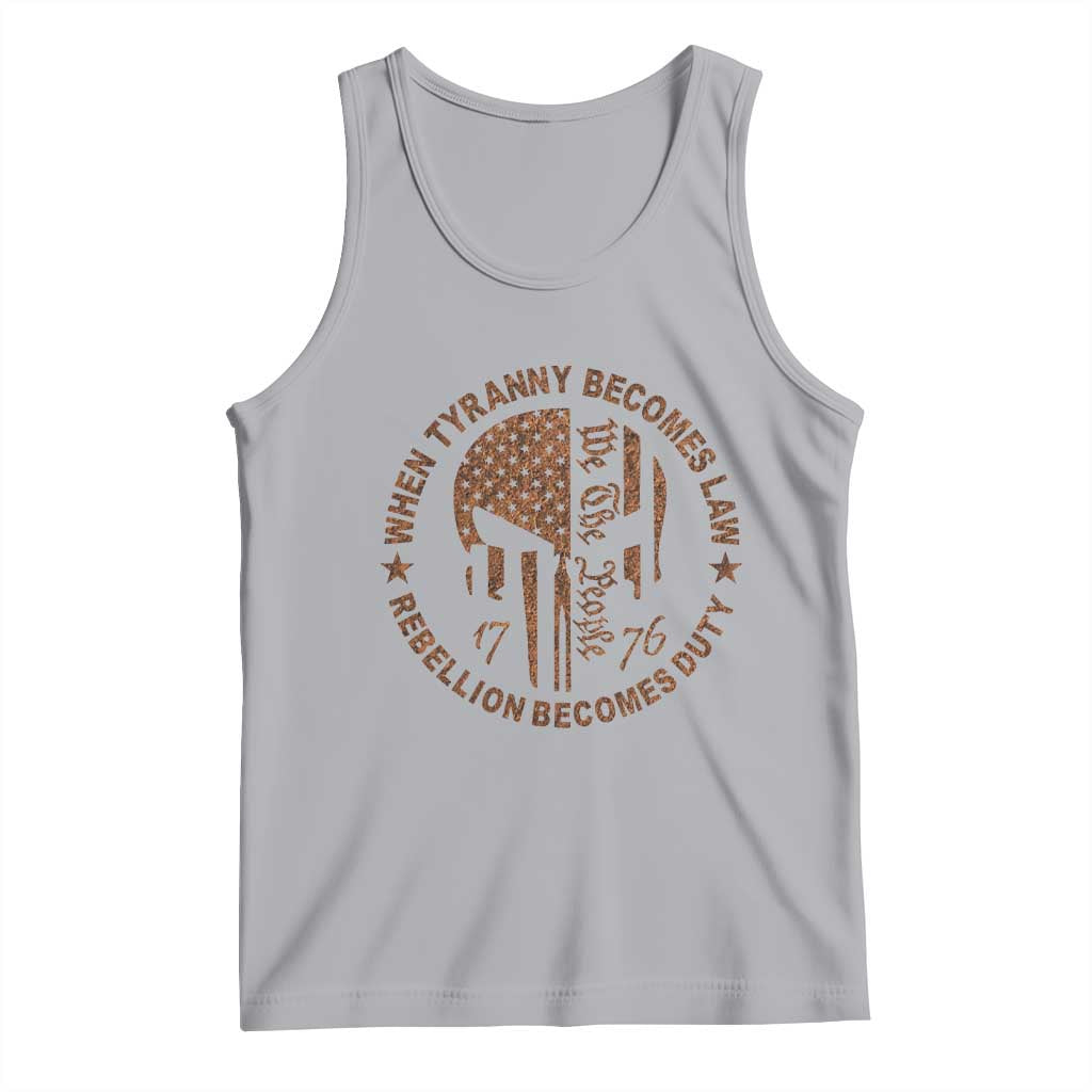 When Tyranny Becomes Law Rebellion Becomes Duty Tank Top We The People 1776 US Flag TS10 Athletic Heather Print Your Wear