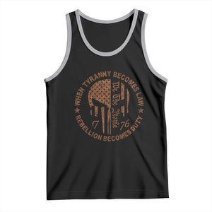 When Tyranny Becomes Law Rebellion Becomes Duty Tank Top We The People 1776 US Flag TS10 Black Athletic Heather Print Your Wear