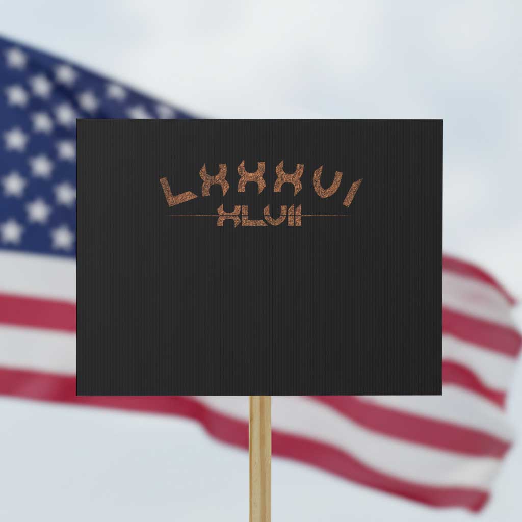 Retro 8647 Protest Sign Roman Numerals LXXXVI XLVII 86 47 TS10 Horizontal 18