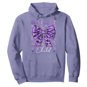 Military Child Coquette Bow Hoodie Purple Up Camo TS10 Violet Print Your Wear