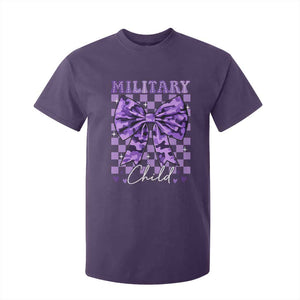 Military Child Coquette Bow T Shirt For Kid Purple Up Camo TS10 Purple Print Your Wear