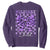 Military Child Coquette Bow Sweatshirt Purple Up Camo TS10 Purple Print Your Wear