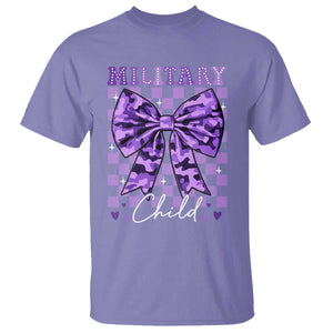 Military Child Coquette Bow T Shirt Purple Up Camo TS10 Violet Print Your Wear
