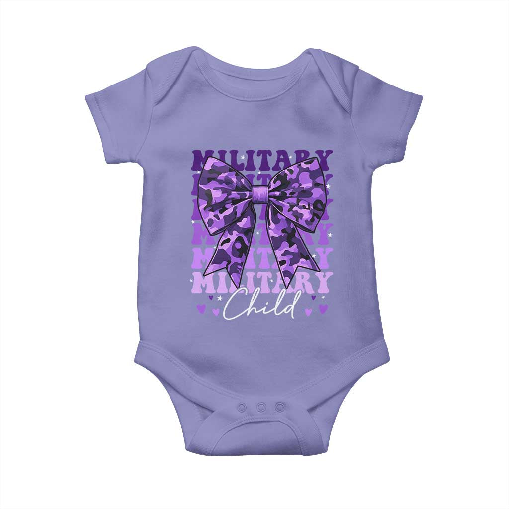 Military Child Coquette Bow Baby Onesie Purple Up Camo Kids Girls TS10 Violet Print Your Wear