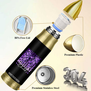Military Child Coquette Bow Bullet Tumbler Purple Up Camo Kids Girls TS10 Print Your Wear