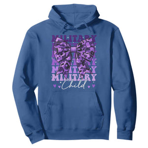 Military Child Coquette Bow Hoodie Purple Up Camo Kids Girls TS10 Royal Blue Print Your Wear