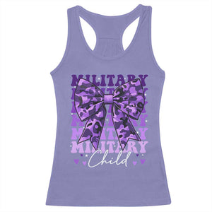 Military Child Coquette Bow Racerback Tank Top Purple Up Camo Kids Girls TS10 Violet Print Your Wear