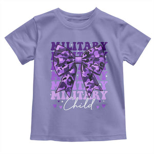 Military Child Coquette Bow Toddler T Shirt Purple Up Camo Kids Girls TS10 Violet Print Your Wear