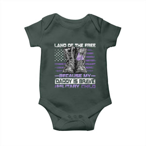 Purple Up For Military Kids Baby Onesie Military Child Month My Daddy Is Brave TS10 Print Your Wear