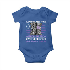 Purple Up For Military Kids Baby Onesie Military Child Month My Daddy Is Brave TS10 Royal Blue Print Your Wear