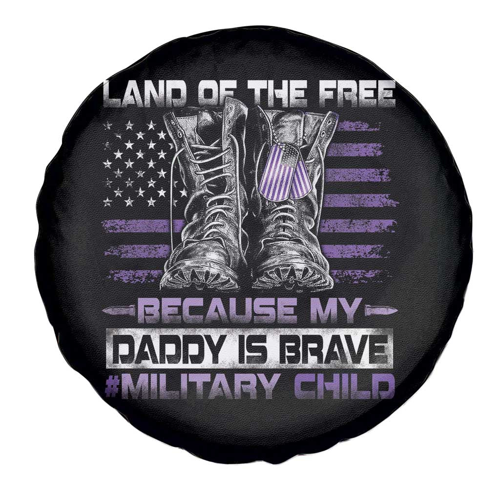 Purple Up For Military Kids Spare Tire Cover Military Child Month My Daddy Is Brave TS10 Print Your Wear