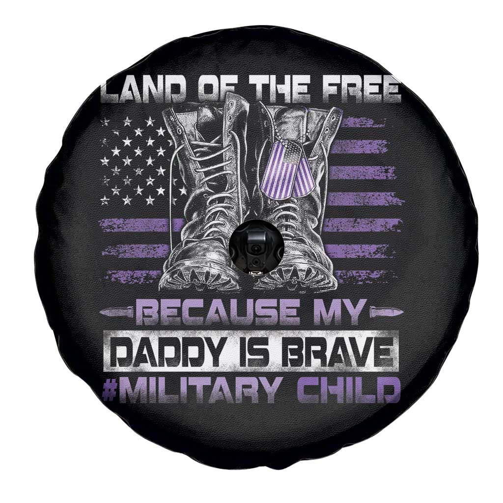 Purple Up For Military Kids Spare Tire Cover Military Child Month My Daddy Is Brave TS10 Print Your Wear