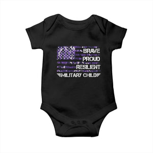 Military Kids Military Child Baby Onesie Camo American Flag USA Camouflage TS10 Black Print Your Wear