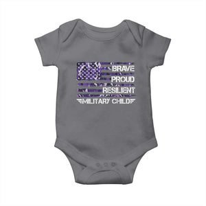 Military Kids Military Child Baby Onesie Camo American Flag USA Camouflage TS10 Charcoal Print Your Wear