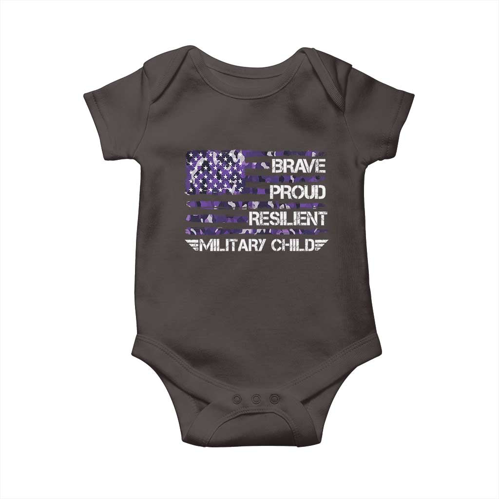 Military Kids Military Child Baby Onesie Camo American Flag USA Camouflage TS10 Dark Chocolate Print Your Wear