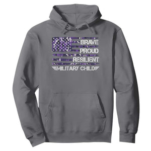Military Kids Military Child Hoodie Camo American Flag USA Camouflage TS10 Charcoal Print Your Wear