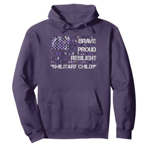 Military Kids Military Child Hoodie Camo American Flag USA Camouflage TS10 Purple Print Your Wear