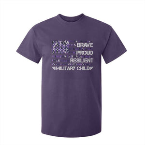 Military Kids Military Child T Shirt For Kid Camo American Flag USA Camouflage TS10 Purple Print Your Wear