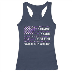 Military Kids Military Child Racerback Tank Top Camo American Flag USA Camouflage TS10 Navy Print Your Wear