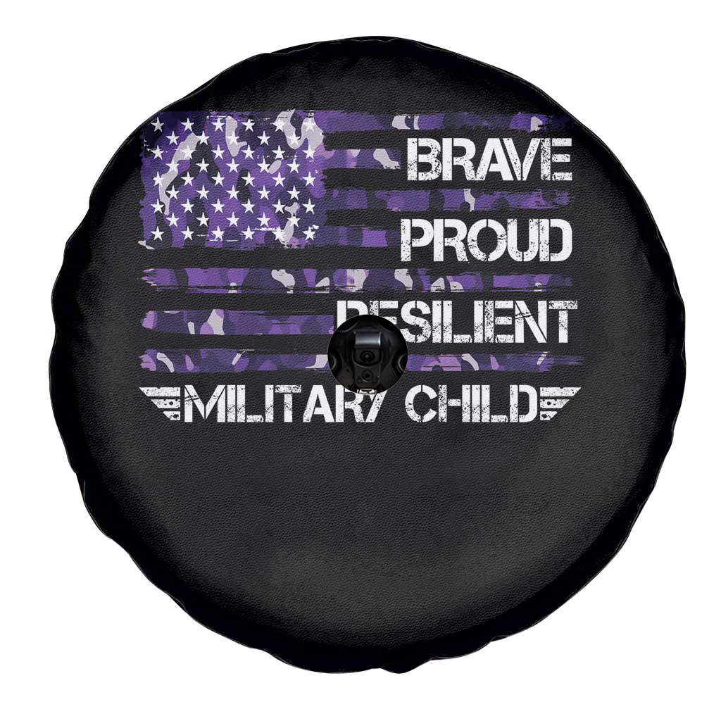 Military Kids Military Child Spare Tire Cover Camo American Flag USA Camouflage TS10 Print Your Wear
