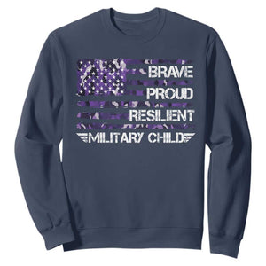 Military Kids Military Child Sweatshirt Camo American Flag USA Camouflage TS10 Navy Print Your Wear