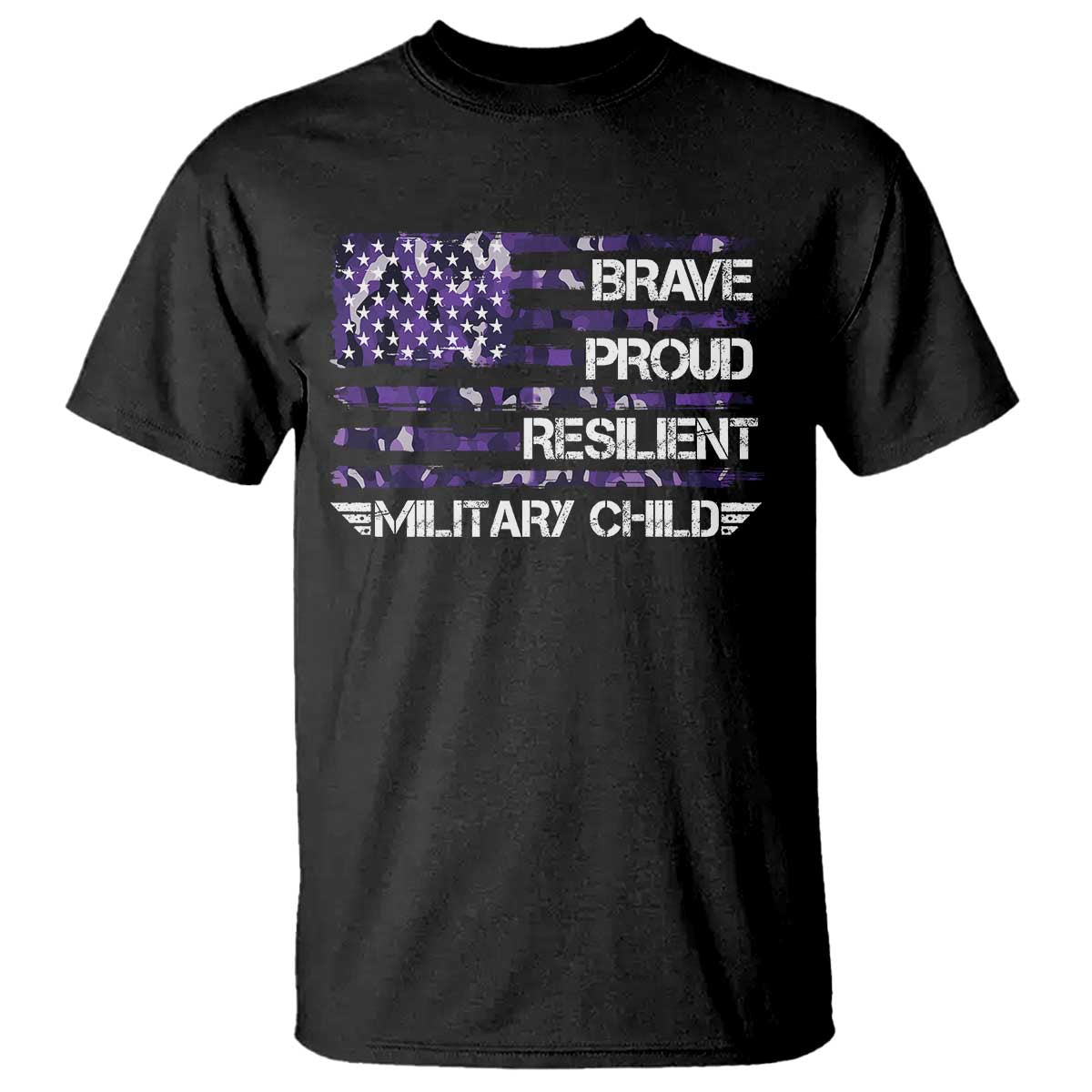Military Kids Military Child T Shirt Camo American Flag USA Camouflage TS10 Black Print Your Wear