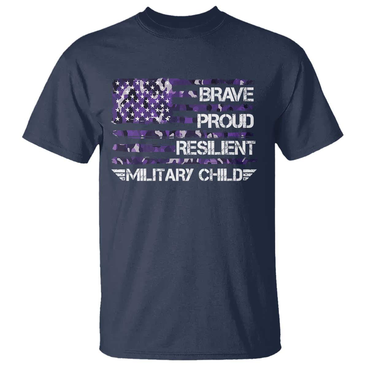 Military Kids Military Child T Shirt Camo American Flag USA Camouflage TS10 Navy Print Your Wear