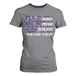 Military Kids Military Child T Shirt For Women Camo American Flag USA Camouflage TS10 Charcoal Print Your Wear