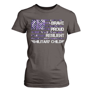 Military Kids Military Child T Shirt For Women Camo American Flag USA Camouflage TS10 Dark Chocolate Print Your Wear
