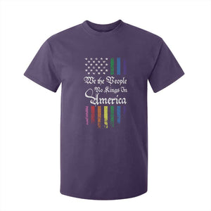 We The People No Kings In America T Shirt For Kid LGBTQ Rainbow USA Flag Gay Pride LGBT Ally TS10 Purple Print Your Wear