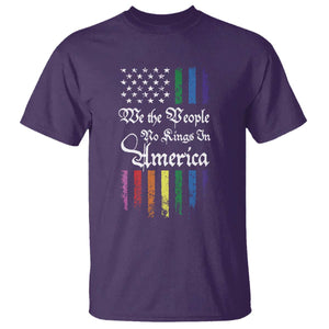 We The People No Kings In America T Shirt LGBTQ Rainbow USA Flag Gay Pride LGBT Ally TS10 Purple Print Your Wear