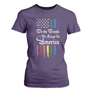 We The People No Kings In America T Shirt For Women LGBTQ Rainbow USA Flag Gay Pride LGBT Ally TS10 Purple Print Your Wear