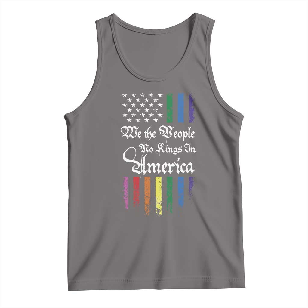 We The People No Kings In America Tank Top LGBTQ Rainbow USA Flag Gay Pride LGBT Ally TS10 Deep Heather Print Your Wear