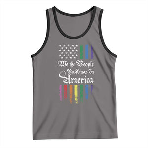 We The People No Kings In America Tank Top LGBTQ Rainbow USA Flag Gay Pride LGBT Ally TS10 Deep Heather Black Print Your Wear