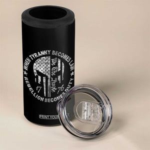 When Tyranny Becomes Law Rebellion Becomes Duty 4 in 1 Can Cooler Tumbler We The People 1776 American Flag TS10 Print Your Wear