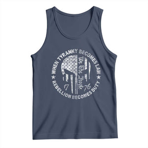 When Tyranny Becomes Law Rebellion Becomes Duty Tank Top We The People 1776 American Flag TS10 Navy Print Your Wear