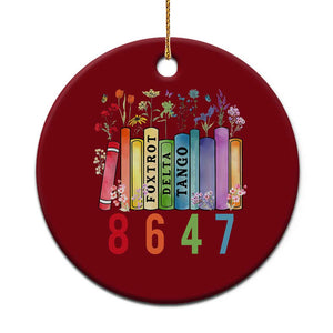 Retro 8647 Ceramic Ornament Foxtrots Delta Tangos Book Flower TS10 1pc Red Print Your Wear