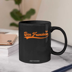 San Francisco Coffee Mug SF Varsity California Script Vintage Sports Jersey Style TS10 Print Your Wear