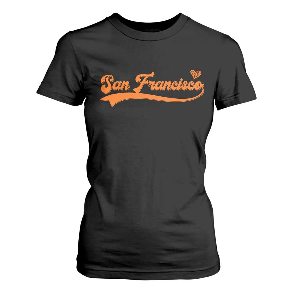 San Francisco T Shirt For Women SF Varsity California Script Vintage Sports Jersey Style TS10 Black Print Your Wear