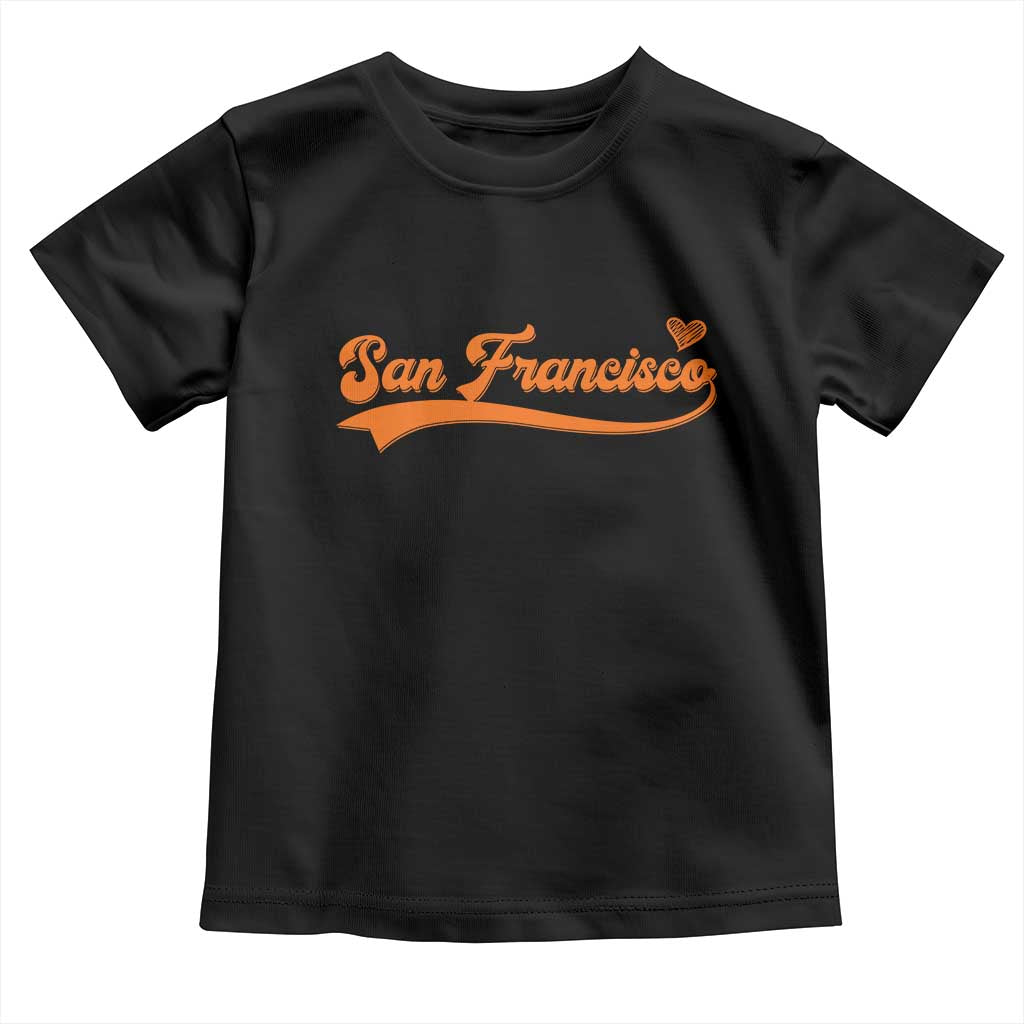San Francisco Toddler T Shirt SF Varsity California Script Vintage Sports Jersey Style TS10 Black Print Your Wear