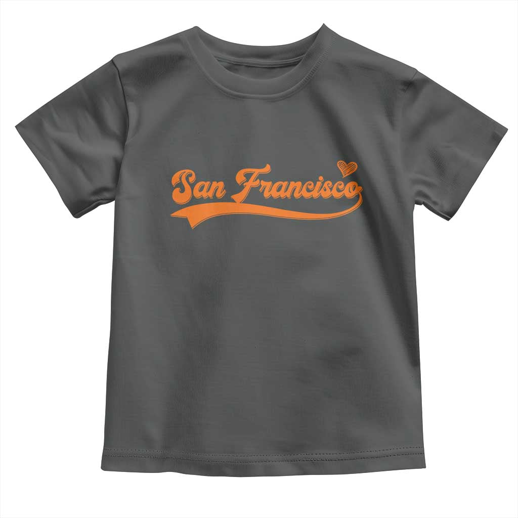 San Francisco Toddler T Shirt SF Varsity California Script Vintage Sports Jersey Style TS10 Dark Heather Print Your Wear