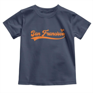 San Francisco Toddler T Shirt SF Varsity California Script Vintage Sports Jersey Style TS10 Navy Print Your Wear