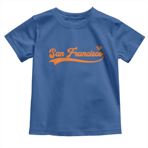 San Francisco Toddler T Shirt SF Varsity California Script Vintage Sports Jersey Style TS10 Royal Blue Print Your Wear