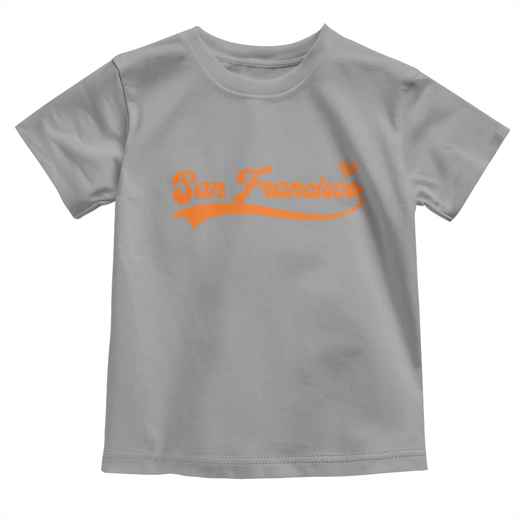San Francisco Toddler T Shirt SF Varsity California Script Vintage Sports Jersey Style TS10 Sport Gray Print Your Wear