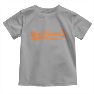 San Francisco Toddler T Shirt SF Varsity California Script Vintage Sports Jersey Style TS10 Sport Gray Print Your Wear